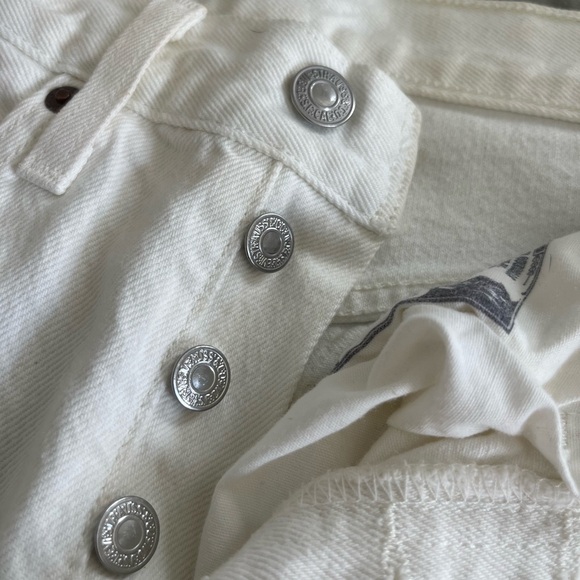 LEVIS 501 CREAM WHITE SKINNY JEANS - Picture 3 of 6